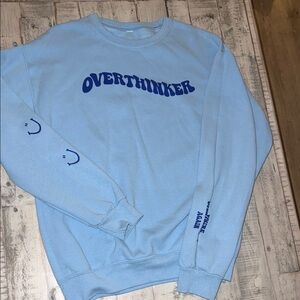 Blue 'Overthinker' Sweater